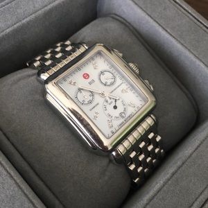 18mm Michele Deco Diamond Dial Watch